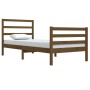 Honey brown pine solid wood bed frame 90x200 cm by vidaXL, Beds and slatted bases - Ref: Foro24-3104994, Price: 113,05 €, Dis...