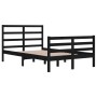 Estructura de cama madera maciza de pino negro 120x200 cm de vidaXL, Camas y somieres - Ref: Foro24-3105005, Precio: 151,12 €...