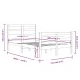 Estructura de cama madera maciza de pino negro 120x200 cm de vidaXL, Camas y somieres - Ref: Foro24-3105005, Precio: 151,12 €...