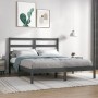 Solid gray pine wood bed frame 120x200 cm by vidaXL, Beds and slatted bases - Ref: Foro24-3104930, Price: 122,57 €, Discount: %