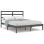 Solid gray pine wood bed frame 120x200 cm by vidaXL, Beds and slatted bases - Ref: Foro24-3104930, Price: 122,57 €, Discount: %