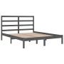 Solid gray pine wood bed frame 120x200 cm by vidaXL, Beds and slatted bases - Ref: Foro24-3104930, Price: 122,57 €, Discount: %