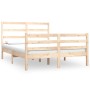 Estructura de cama madera maciza de pino 150x200 cm de vidaXL, Camas y somieres - Ref: Foro24-3105011, Precio: 128,99 €, Desc...