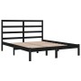 Estructura de cama de madera maciza de pino negra 140x200 cm de vidaXL, Camas y somieres - Ref: Foro24-3104937, Precio: 150,6...