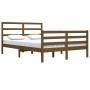 Estructura de cama madera maciza de pino marrón miel 140x200 cm de vidaXL, Camas y somieres - Ref: Foro24-3105009, Precio: 14...