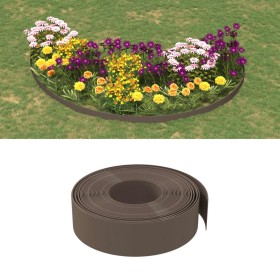 Bordura de jardín polietileno marrón 10 m 15 cm de vidaXL, Ribetes y bordes para jardín - Ref: Foro24-154398, Precio: 30,99 €...