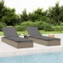 Lounger 1 pc with gray synthetic rattan cushion 201x55x62 cm by vidaXL, Loungers - Ref: Foro24-319631, Price: 167,66 €, Disco...