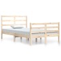 Estructura de cama madera maciza de pino 120x200 cm de vidaXL, Camas y somieres - Ref: Foro24-3105001, Precio: 110,99 €, Desc...