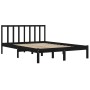 Estructura de cama madera maciza pino negra doble 120x190 cm de vidaXL, Camas y somieres - Ref: Foro24-3105110, Precio: 164,8...