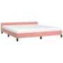 Estructura de cama con cabecero de terciopelo rosa 180x200 cm de vidaXL, Camas y somieres - Ref: Foro24-347590, Precio: 121,5...