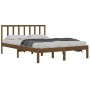 Estructura de cama madera maciza de pino marrón miel 140x200 cm de vidaXL, Camas y somieres - Ref: Foro24-3105074, Precio: 13...