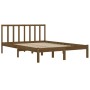 Estructura de cama madera maciza de pino marrón miel 140x200 cm de vidaXL, Camas y somieres - Ref: Foro24-3105074, Precio: 13...