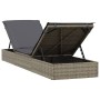 Lounger 1 pc with gray synthetic rattan cushion 201x55x62 cm by vidaXL, Loungers - Ref: Foro24-319631, Price: 167,92 €, Disco...