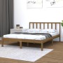 Honey brown solid wood bed frame King Size 150x200 cm by vidaXL, Beds and slatted bases - Ref: Foro24-3105079, Price: 150,23 ...