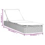 Lounger 1 pc with gray synthetic rattan cushion 201x55x62 cm by vidaXL, Loungers - Ref: Foro24-319631, Price: 167,92 €, Disco...