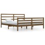 Estructura de cama madera maciza de pino marrón miel 200x200 cm de vidaXL, Camas y somieres - Ref: Foro24-3105029, Precio: 15...