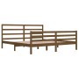 Estructura de cama madera maciza de pino marrón miel 200x200 cm de vidaXL, Camas y somieres - Ref: Foro24-3105029, Precio: 15...