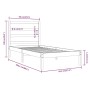 Estructura de cama madera maciza de pino negra 90x200 cm de vidaXL, Camas y somieres - Ref: Foro24-3104922, Precio: 96,99 €, ...