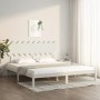 Super king white solid wood bed frame 180x200 cm by vidaXL, Beds and slatted bases - Ref: Foro24-3104884, Price: 141,76 €, Di...