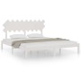 Super king white solid wood bed frame 180x200 cm by vidaXL, Beds and slatted bases - Ref: Foro24-3104884, Price: 137,99 €, Di...