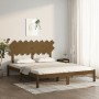 Honey brown solid pine wood bed frame 160x200 cm by vidaXL, Beds and slatted bases - Ref: Foro24-3104881, Price: 156,04 €, Di...