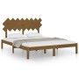 Honey brown solid pine wood bed frame 160x200 cm by vidaXL, Beds and slatted bases - Ref: Foro24-3104881, Price: 155,99 €, Di...