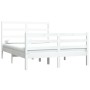 White solid pine wood bed frame 140x190 cm by vidaXL, Beds and slatted bases - Ref: Foro24-3104987, Price: 123,90 €, Discount: %