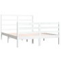 White solid pine wood bed frame 140x190 cm by vidaXL, Beds and slatted bases - Ref: Foro24-3104987, Price: 123,90 €, Discount: %