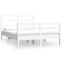 Estructura de cama madera maciza de pino blanco 135x190 cm de vidaXL, Camas y somieres - Ref: Foro24-3104982, Precio: 124,85 ...