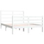 Estructura de cama madera maciza de pino blanco 135x190 cm de vidaXL, Camas y somieres - Ref: Foro24-3104982, Precio: 124,85 ...