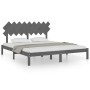 Estructura de cama de madera maciza gris super king 180x200 cm de vidaXL, Camas y somieres - Ref: Foro24-3104885, Precio: 166...