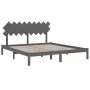 Estructura de cama de madera maciza gris super king 180x200 cm de vidaXL, Camas y somieres - Ref: Foro24-3104885, Precio: 166...