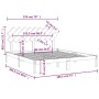 Estructura de cama de madera maciza gris super king 180x200 cm de vidaXL, Camas y somieres - Ref: Foro24-3104885, Precio: 166...