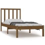 Honey brown solid pine wood bed frame 90x200 cm by vidaXL, Beds and slatted bases - Ref: Foro24-3105059, Price: 108,10 €, Dis...