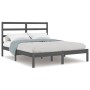 Estructura de cama madera maciza gris King Size 150x200 cm de vidaXL, Camas y somieres - Ref: Foro24-3104940, Precio: 153,65 ...