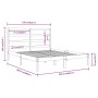 Estructura de cama madera maciza gris King Size 150x200 cm de vidaXL, Camas y somieres - Ref: Foro24-3104940, Precio: 153,65 ...