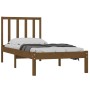 Honey brown single pine wood bed frame 90x190 cm by vidaXL, Beds and slatted bases - Ref: Foro24-3105104, Price: 141,07 €, Di...