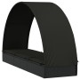 Tumbona con toldo redondo ratán sintético negro 211x57x140 cm de vidaXL, Tumbonas - Ref: Foro24-319644, Precio: 185,81 €, Des...