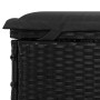 Tumbona con toldo redondo ratán sintético negro 211x57x140 cm de vidaXL, Tumbonas - Ref: Foro24-319644, Precio: 185,81 €, Des...