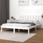 Solid white pine wood bed frame 140x200 cm by vidaXL, Beds and slatted bases - Ref: Foro24-3105072, Price: 126,13 €, Discount: %