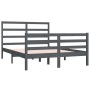 Estructura de cama madera maciza de pino gris 150x200 cm de vidaXL, Camas y somieres - Ref: Foro24-3105013, Precio: 145,64 €,...