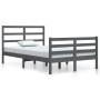 Solid gray pine wood bed frame 120x200 cm by vidaXL, Beds and slatted bases - Ref: Foro24-3105003, Price: 138,40 €, Discount: %