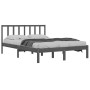 Estructura de cama madera maciza de pino gris 120x200 cm de vidaXL, Camas y somieres - Ref: Foro24-3105068, Precio: 130,45 €,...