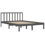 Estructura de cama madera maciza de pino gris 120x200 cm de vidaXL, Camas y somieres - Ref: Foro24-3105068, Precio: 130,45 €,...