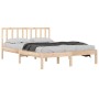 Solid pine wood bed frame 200x200 cm by vidaXL, Beds and slatted bases - Ref: Foro24-3105091, Price: 124,88 €, Discount: %