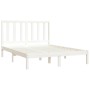 Solid white pine wood bed frame 140x190 cm by vidaXL, Beds and slatted bases - Ref: Foro24-3105141, Price: 121,59 €, Discount: %