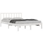 Solid white pine wood bed frame 135x190 cm by vidaXL, Beds and slatted bases - Ref: Foro24-3105112, Price: 158,70 €, Discount: %