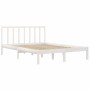 Estructura de cama madera maciza de pino blanco 135x190 cm de vidaXL, Camas y somieres - Ref: Foro24-3105112, Precio: 149,99 ...