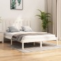 Estructura de cama madera maciza de pino blanca 150x200 cm de vidaXL, Camas y somieres - Ref: Foro24-3105166, Precio: 120,94 ...