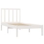 Solid white pine wood bed frame 100x200 cm by vidaXL, Beds and slatted bases - Ref: Foro24-3105062, Price: 88,84 €, Discount: %